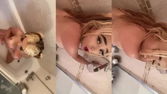 Teen whore fucked bare in shower