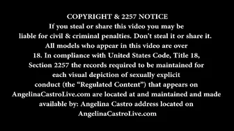 Angelina Castro busty chick rubs her body with oil