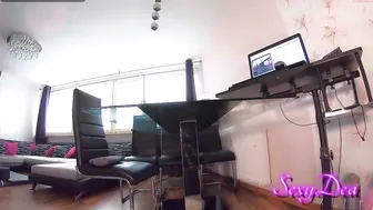 sexydea  busty young lady caresses shaved pussy