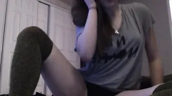 Manyvids CandyCourt manyvids cute confused undresses and squeezes boobs