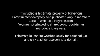 Sindy Rose busty brunette girlfriend caresses her pussy in the workplace