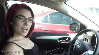 TrinityMay33 manyvids public flashing upskirt in a candy store