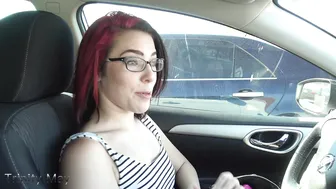 TrinityMay33 manyvids public flashing food stuffing bottle use