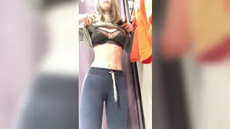 Stella Cox -Bikini try on in the changing room