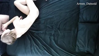 Arwen Datnoid _Tiny Blonde Fucks From Above View