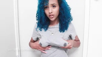 ariana simon wet milky t shirt lactation