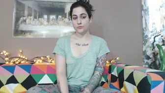 Erin Marie O'Keefe aka Goddess Green Eyed Tease-and-denial-floral-print-joggers