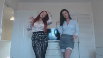 laurenlouise Lauren and Arabella Sexy Secretary Strip ManyVids