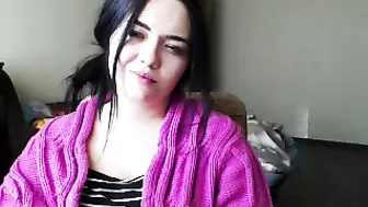 katiecutie  Plays with her crocheted holes