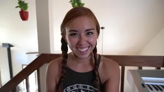 BrandiBraids Playful Silly Face Dildo Sucking ManyVids