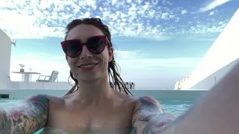 ava_austen 23 09 2018 Naked in the pool teasing you