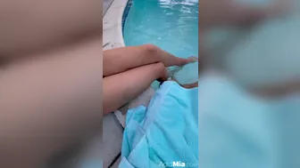 Mia Melano pool side fuck