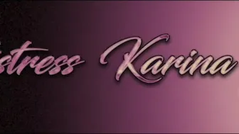 Mistress Karina onlyfans (2018 04 16) Slave shining up My latex skirt