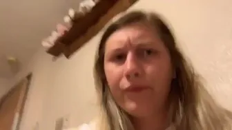 Brecklynn jerking on the bed