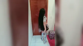 Shirayuki  Adorable petite effectively jerking pussy