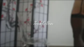 Trish Collins pornhub Enchanting young lady exposes hanging breasts