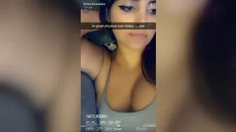 Emira Kowalska (Emira Foods) onlyfans Busty slut in mesh stockings pampers pussy with a long toy