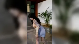 sexychloe56  onlyfans Openwork blonde erotically moving in front of the camera