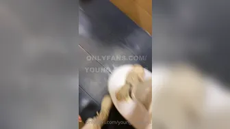 Young Goddess aka young onlyfans  scrawny girl with dreadlocks plays with hole