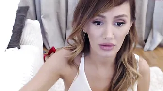 miss_m  Caresses her pink nipples