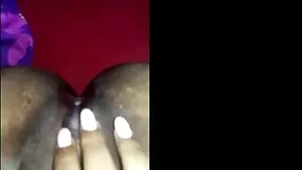 Black girl masturbating wet pussy