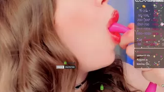 InventingAnna sucks Lovense deep after pussy