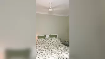 Aura strip and touch herself